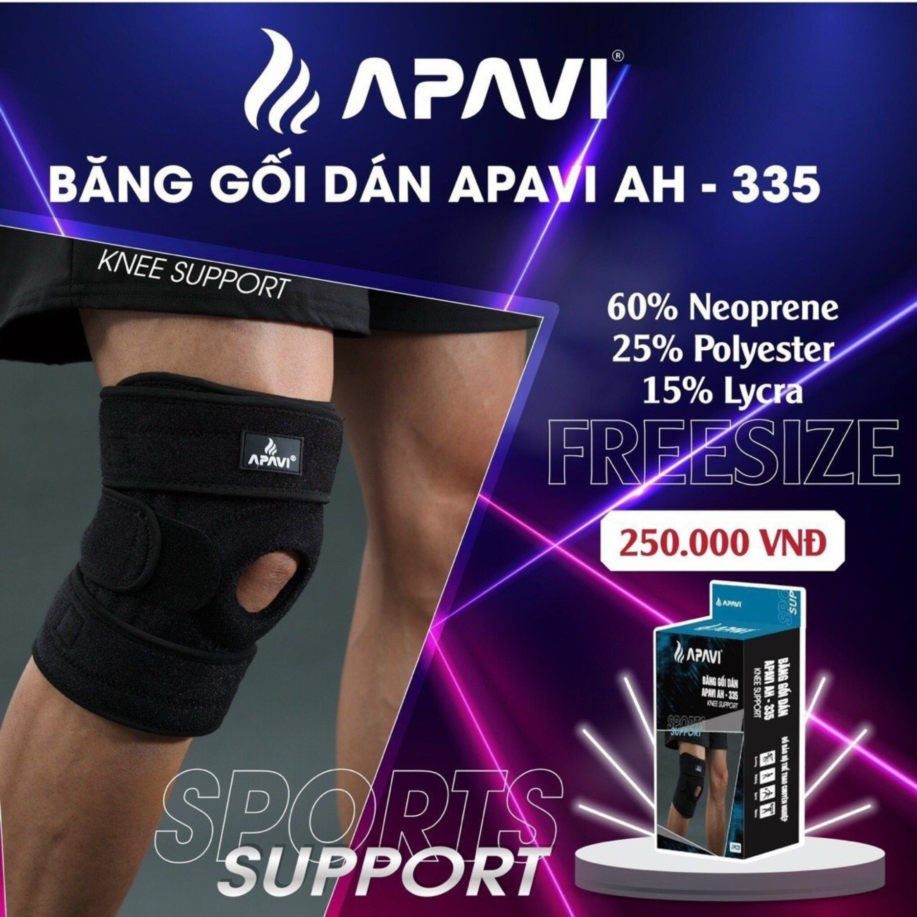 Băng gối dán Apavi AH-335 lỗ tròn